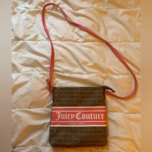 Juicy Couture Brown and Pink Crossbody Bag